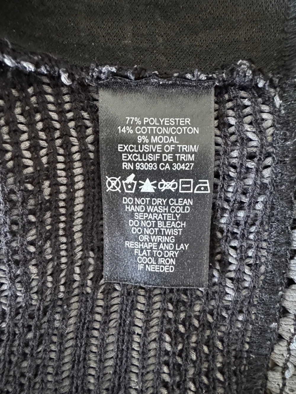NIC+ZOE Gray Fringe Open-Front Knit Cardigan - Picture 4 of 5